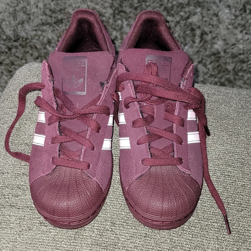 Maroon Addias Shell Toe BigBoy Sneaker - Picture 3 of 6